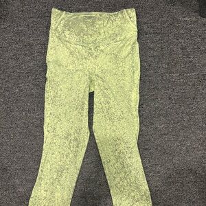 Lululemon Lime Patterned Leggings